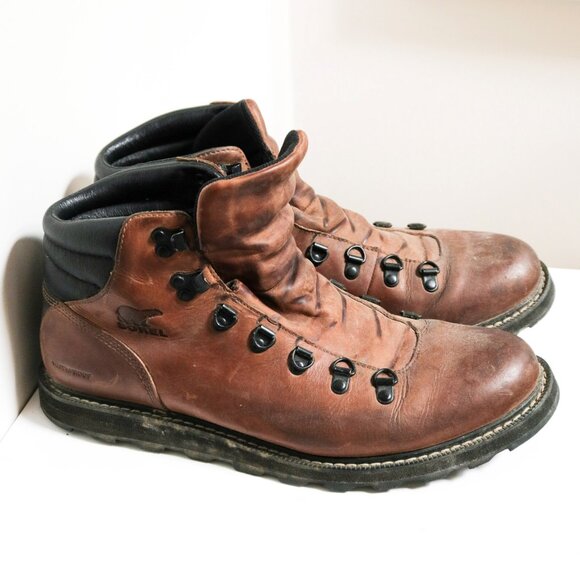 Brown Leather Hiking Boots 🥾 SOREL - Picture 1 of 10